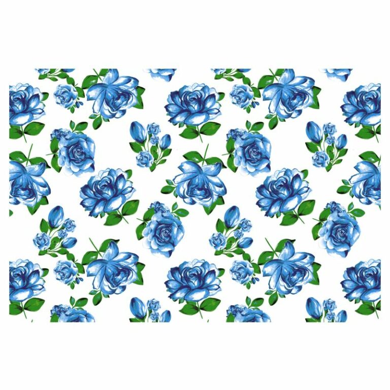 Clothes and accessories with pattern blue roses